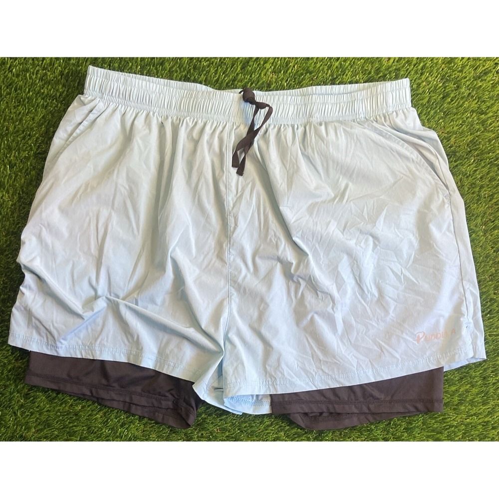 Pudolla 2 in 1 Running Shorts Mens Sz XXL Quick Dry Layered Workout Performance